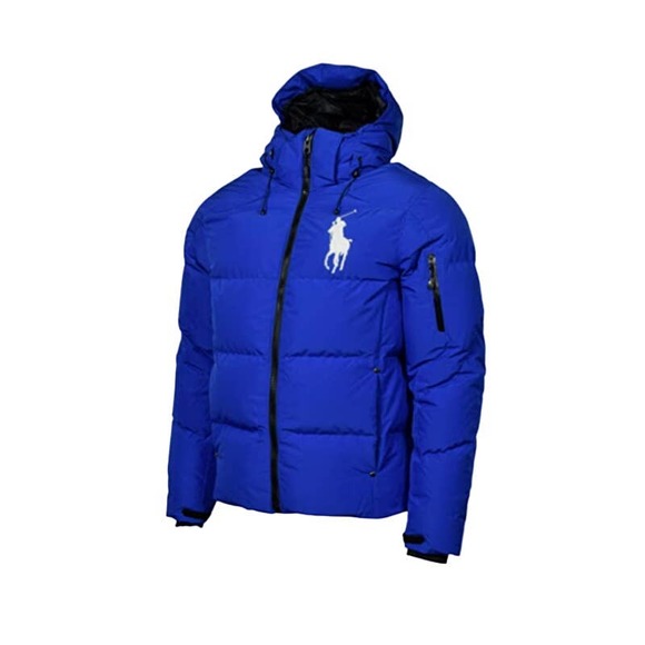 Polo Ralph Lauren Blue Big Pony Down Puffer Coat - Med - Picture 2 of 13